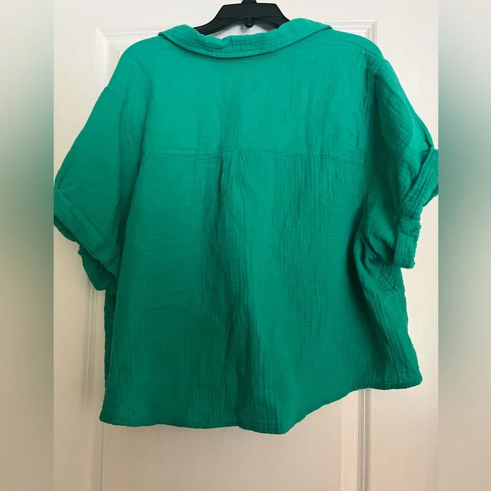 NWT Universal Thread Green Tie Front Button Shirt, Size XXL - Picture 6 of 10